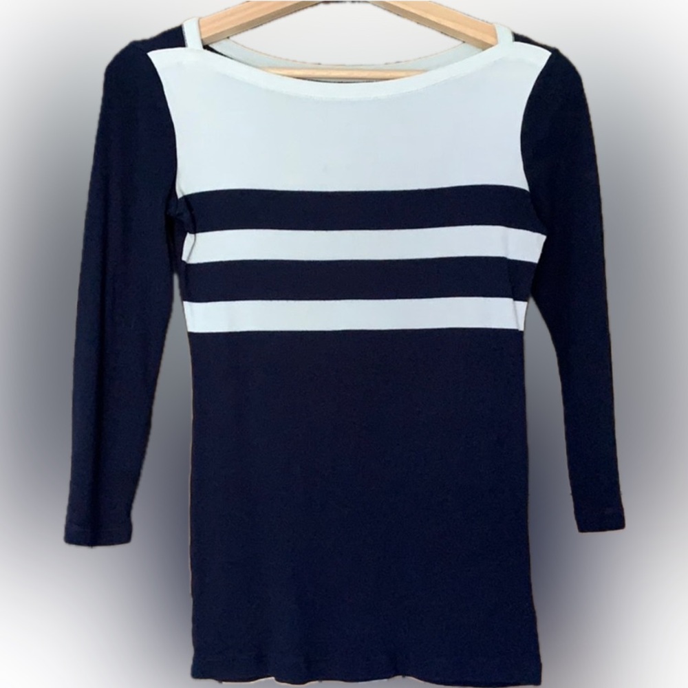 GAP Navy & White Striped Top - Size XS